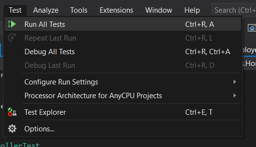 run all test